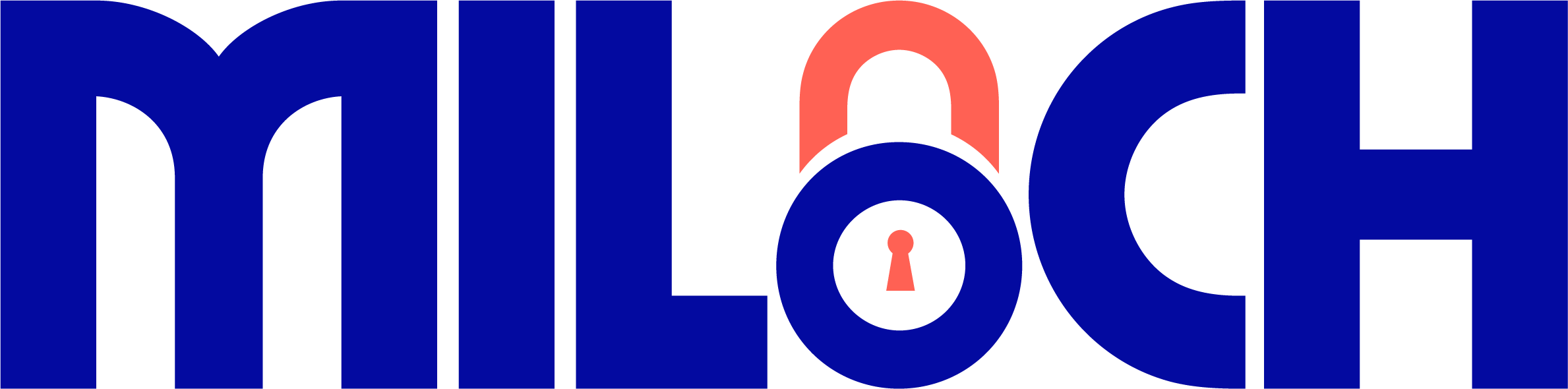 The word "MILOCK" in bold blue letters, with the letter "O" depicted as a padlock icon in blue and red.
